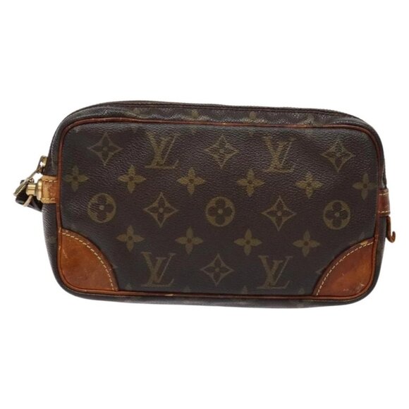 LOUIS VUITTON Monogram Marly Dragonne PM Clutch Bag M51827 LV Auth 140283 - Picture 2 of 16